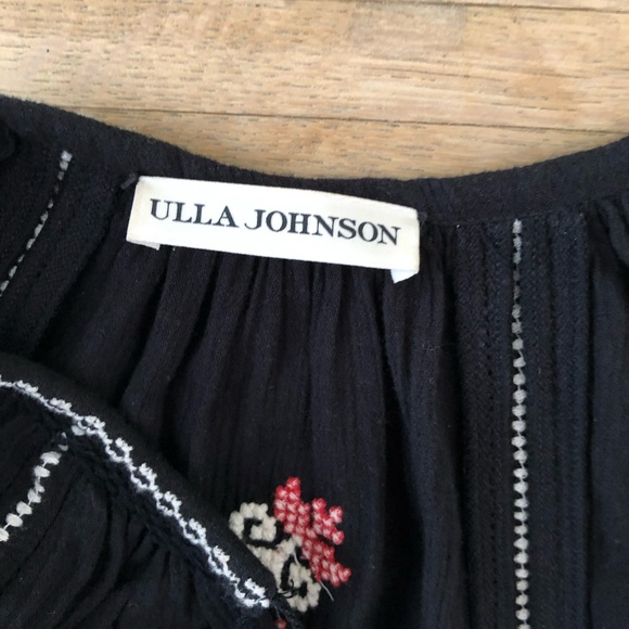 Ulla Johnson Mini Dress Tassels Black Embroidered  Samira US 2 - Picture 9 of 12